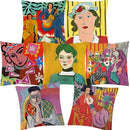 Ljojo Matisse Portrait Art Printed Cushion Cover 45X45cm