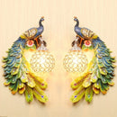 Gold White Peacock Crystal Wall Lamp | Modern Nordic Retro LED Wall Light by Ljojo