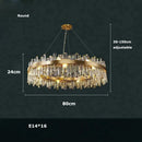 Ljojo Crystal Chandelier Modern Minimalist Living Pendant Light Luxe Kitchen Island Fixture