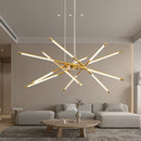 Nordic Geometry Restaurant Pendant Light Led Chandelier Indoor Remote Control Line Chandelier by Ljojo