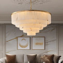 Ljojo All-copper Living Room Chandelier Luxurious Marble Dining Room Lighting Fixtures
