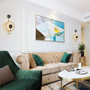 Ljojo Marble Gold Bronze Circular Wall Lamp for Villa & Hotel Decor, 5W LED.