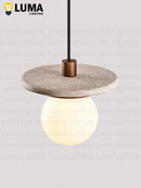Yellow Travertine Stone Pendant Light Chandelier for Kitchen Island Home Decor by Ljojo