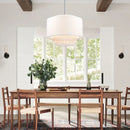 Ljojo Minimalist Japanese Style Fabric Pendant Light for Bedroom and Living Room