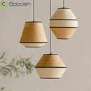 Ljojo Modern Retro Wicker Rattan Pendant Lights for Restaurant Chandelier Home Decoration