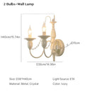 French Retro Crystal Chandelier Wall Lamp Princess Room Candle Hanging Lamp Ljojo