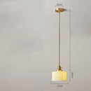 Nordic Japan LED Ceiling Chandelier Lamp Design White Ceramic Brass Pendant Light - Ljojo