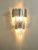 Ljojo Luxury Crystal LED Wall Light Gold Stainless Steel Bedroom Home Decor