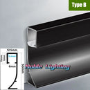 Ljojo 5cm LED Aluminium Profile Baseboard for Linear Lamp Wall Skirting Channel