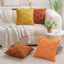 Embroidered Wool Maple Leaf Pillowcase by Ljojo - Halloween & Thanksgiving Orange Cushion Cover