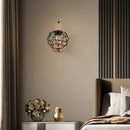 Iron Wood Wall Lamp Shade E27 for Bedroom Living Room by Ljojo