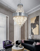 K9 Crystal Gold Chrome Chandelier - Luxury LED Ceiling Fixture for Living Room by Ljojo