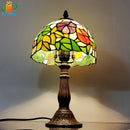 8-Inch Petunia Table Lamp Tiffany Style Hand-welded Art Glass Night Light by Ljojo