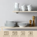 Ljojo 12 Person Porcelain Dinner Set Service with Plates, Cups, Saucers