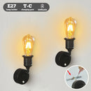 Ljojo LED Wall Lamp with Button Switch for Indoor Spaces
