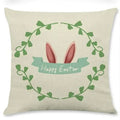Easter Rabbit Eggs Design Linen Pillowcase - Ljojo Brings Spring Joy