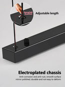 Black LED Chandelier Pendant Light Modern Minimalist Dining Room Fixture Ljojo