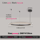 Ljojo LED Chandelier: Modern Dining Room Lighting for Bedroom, Living Room, and Study