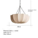 Nordic Wabi Sabi Fabric Pendant Light Chandelier for Living Room by Ljojo
