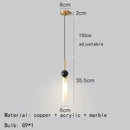 Ljojo Marble Ball Wall Lights 3000K Acrylic Lampshade G9 Bulb