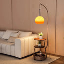 Contemporary Orange Floor Lamp by Ljojo - Mid Century Style with Table & Storage