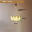 SANDYHA Stained Glass Chandelier LED Pendant Light Stylish Elegant Lighting for Living Room Bedroom by Ljojo