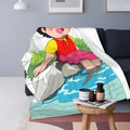 Heidi Alps Fleece Blanket Soft Cozy Throw Bedding for Sofa by Ljojo