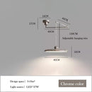 Ljojo Modern Rocker Dining Table Chandeliers LED Foldable Retractable Long Arm Lamp