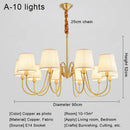 Modern Led Chandelier Lamp for Living Room by Ljojo - Simple Fabric Kitchen Dining Room Lighting