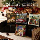 Christmas Dogs Pattern Pillow Covers for Home Decor by Ljojo