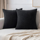Boho Striped Corduroy Farmhouse Pillow Covers, Soft & Fluffy - Ljojo Brand