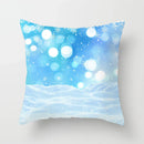 Blue Winter Snowflake Pillowcase for Stylish Christmas Decor by Ljojo