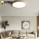 Wabi Sabi Yellow Travertine Ceiling Lamp | Natural Stone Circular Light for Living Room | Ljojo