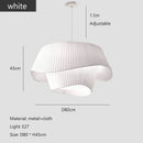 LED Pendant Light Modern Cream Fabric Chandelier for Living Room - Ljojo