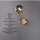 LED Glass Round Ball Wall Lamp Stylish Decorative Lighting for Bedroom Living Room by Ljojo