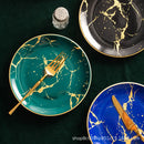 Ljojo Marble Plate Set for Western Cuisine Dining and Events