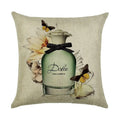 Ljojo Linen Butterfly Flower Sofa Cushion Cover 45*45 - Home Decor Printed Pillow Case