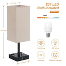 Ljojo LED Desk Lamp with USB Charge Ports, Dimmable Bedside Reading Light