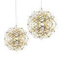 Ljojo LED Spark Ball Chandelier Fireworks Pendant Light - Modern Luxury Stainless Steel