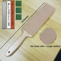 2026 Portable Knife Sharpening Stone - Aluminum Base Polishing Leather Strip - Kitchen Sharpening System by Ljojo