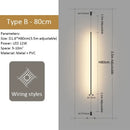 Black Linear Pendant Light Italian Design Minimalist Hanging Lamp for Living Room by Ljojo