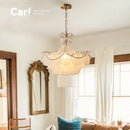 Ljojo French Cream Style Crystal Chandelier Living Room Light Luxury LED Lighting