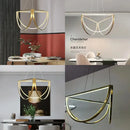 Modern LED Semi Circular Pendant Light Chandelier by Ljojo - High-end Steel Home Decor Fixture