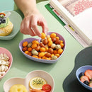 Ljojo Love Bone Plates Set - 5pcs PP Material Reusable for Kitchen, Picnic, Camping