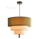Nordic Minimalist Wabi Sabi Fabric Pendant Light Chandelier for Living Dining Room Bedroom by Ljojo