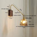Ljojo LED Wall Lamps: Modern Style for Bedroom, Bathroom, Living Room, Walnut Copper Fixtures