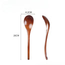 Ljojo Long Handle Wooden Ramen Spoon 3PCS Set