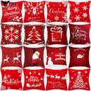 Ljojo Merry Christmas Print Sofa Cushion Decoration Pillowcase