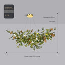 Ljojo Luxury Glass Gingko Leaf Chandelier for Home Decor