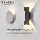 LED Wall Lamp Indoor Outdoor IP65 Waterproof White Black Modern Minimalist Aluminum Home Light Garden Light